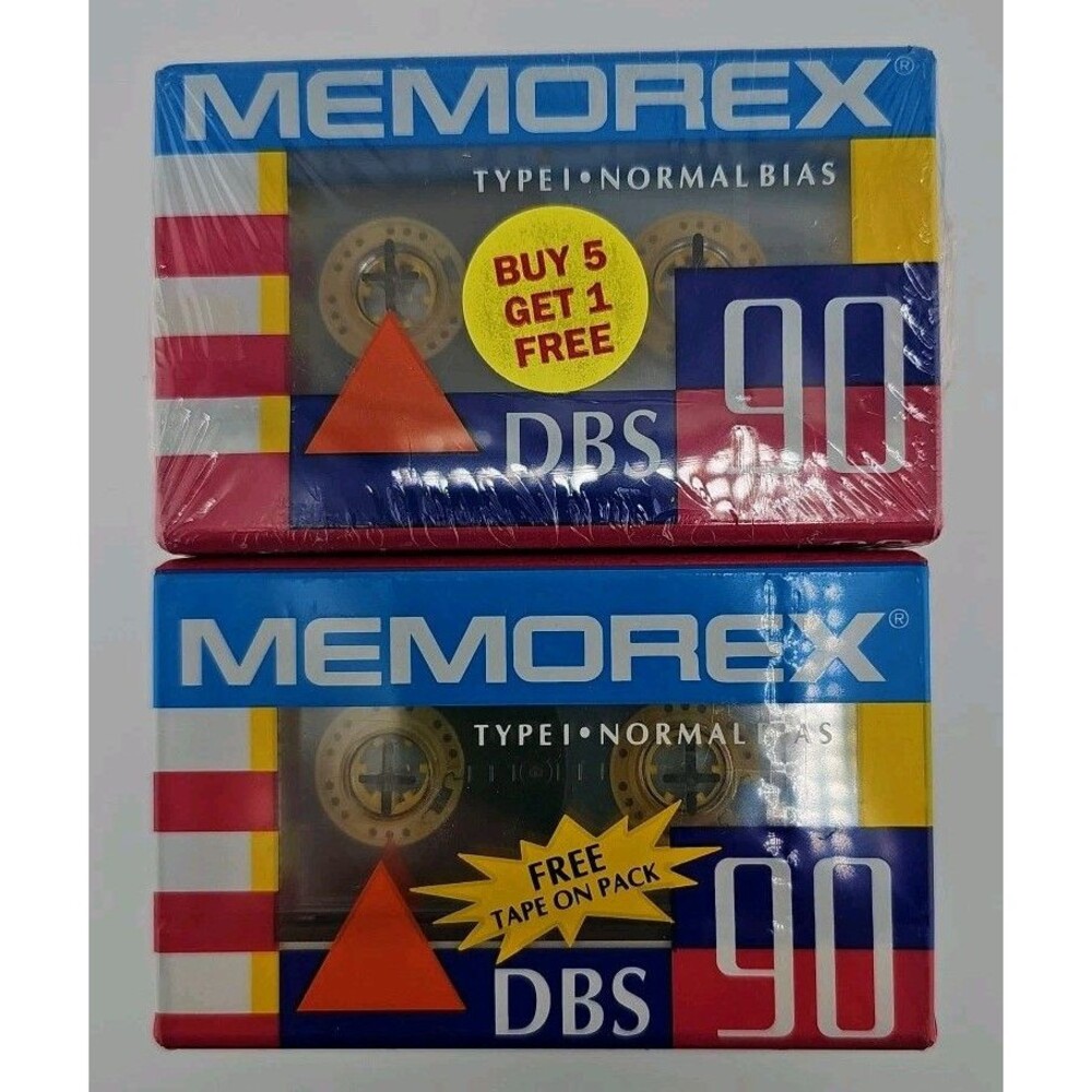 Memorex dBS 90 dBS 6 pack x 2, 12 Cassette Tapes Total